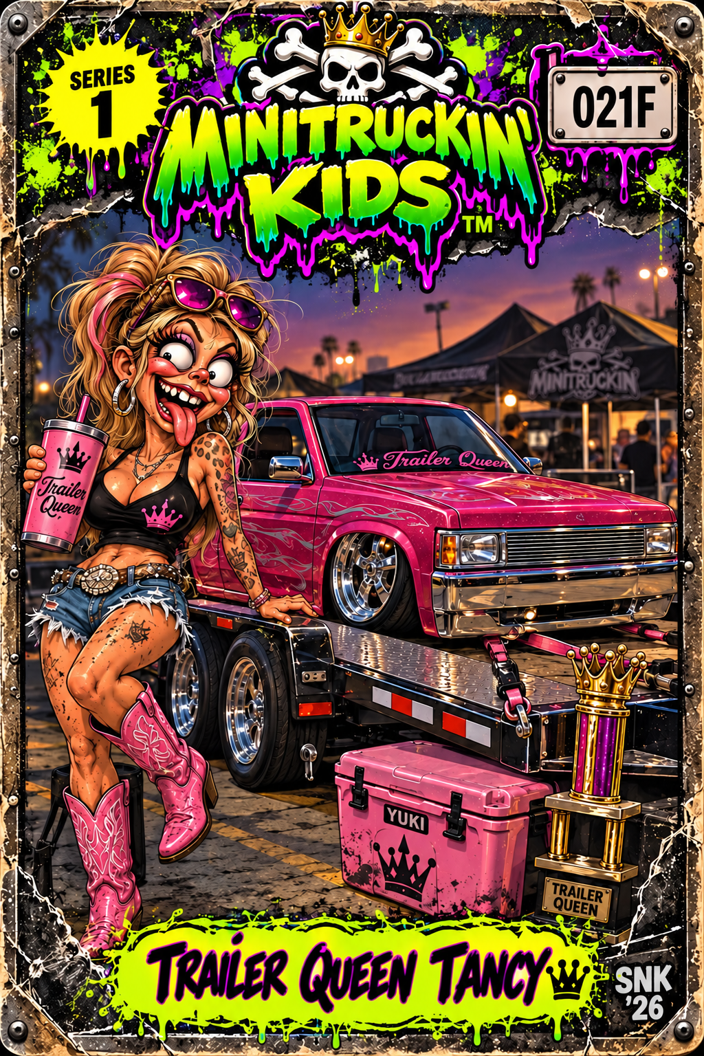 Trailer Queen Tancy š | Limited Edition Signed & Numbered Sticker Card | Series 1